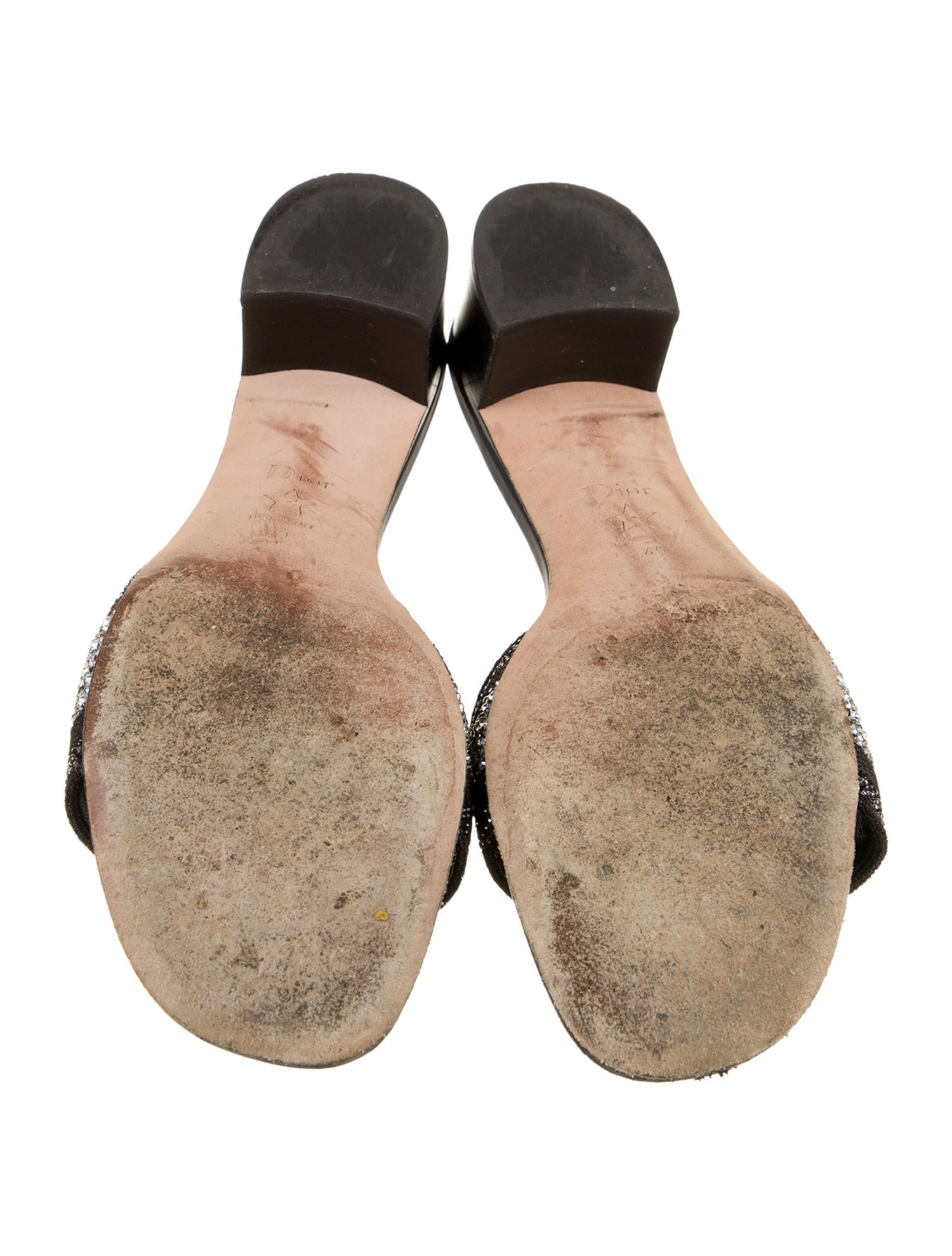 Christian Dior Leather Printed Slides