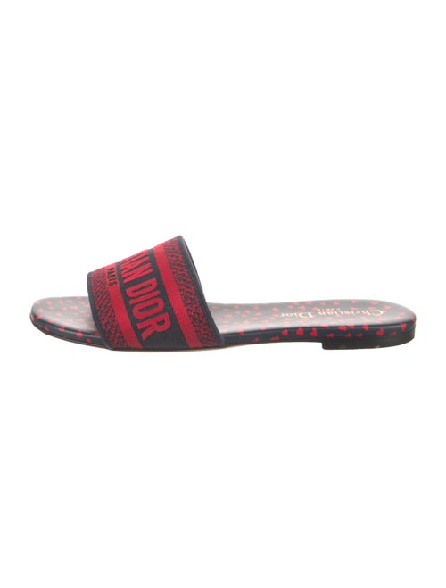 Christian Dior Canvas Printed Slides