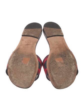 Christian Dior Canvas Printed Slides