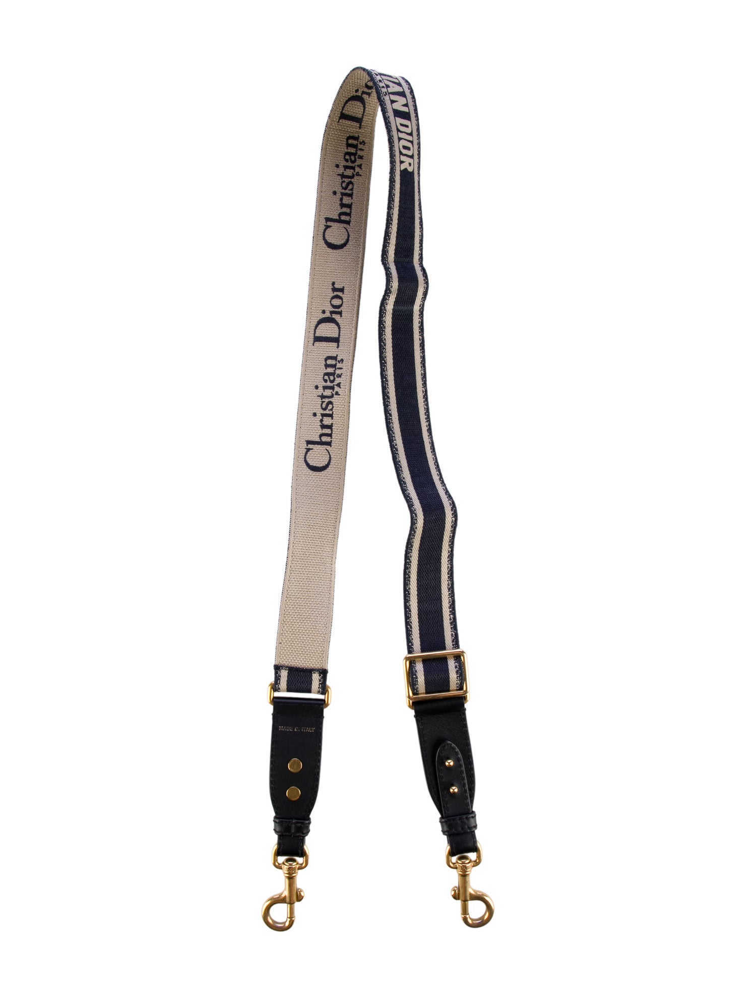 Christian Dior blue pattern print bag strap