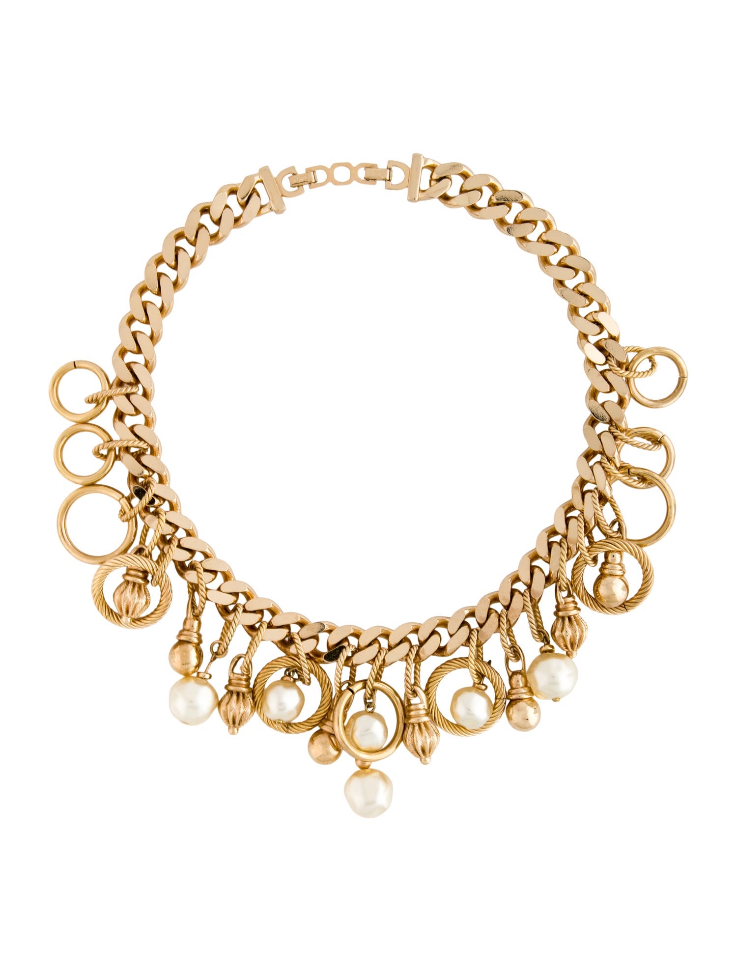 Christian Dior Vintage Faux Pearl Collar Necklace