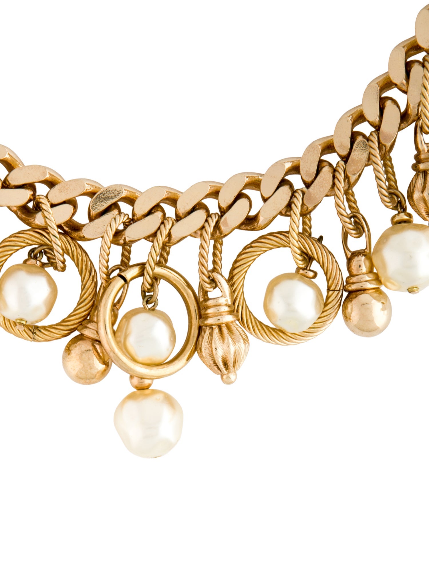 Christian Dior Vintage Faux Pearl Collar Necklace