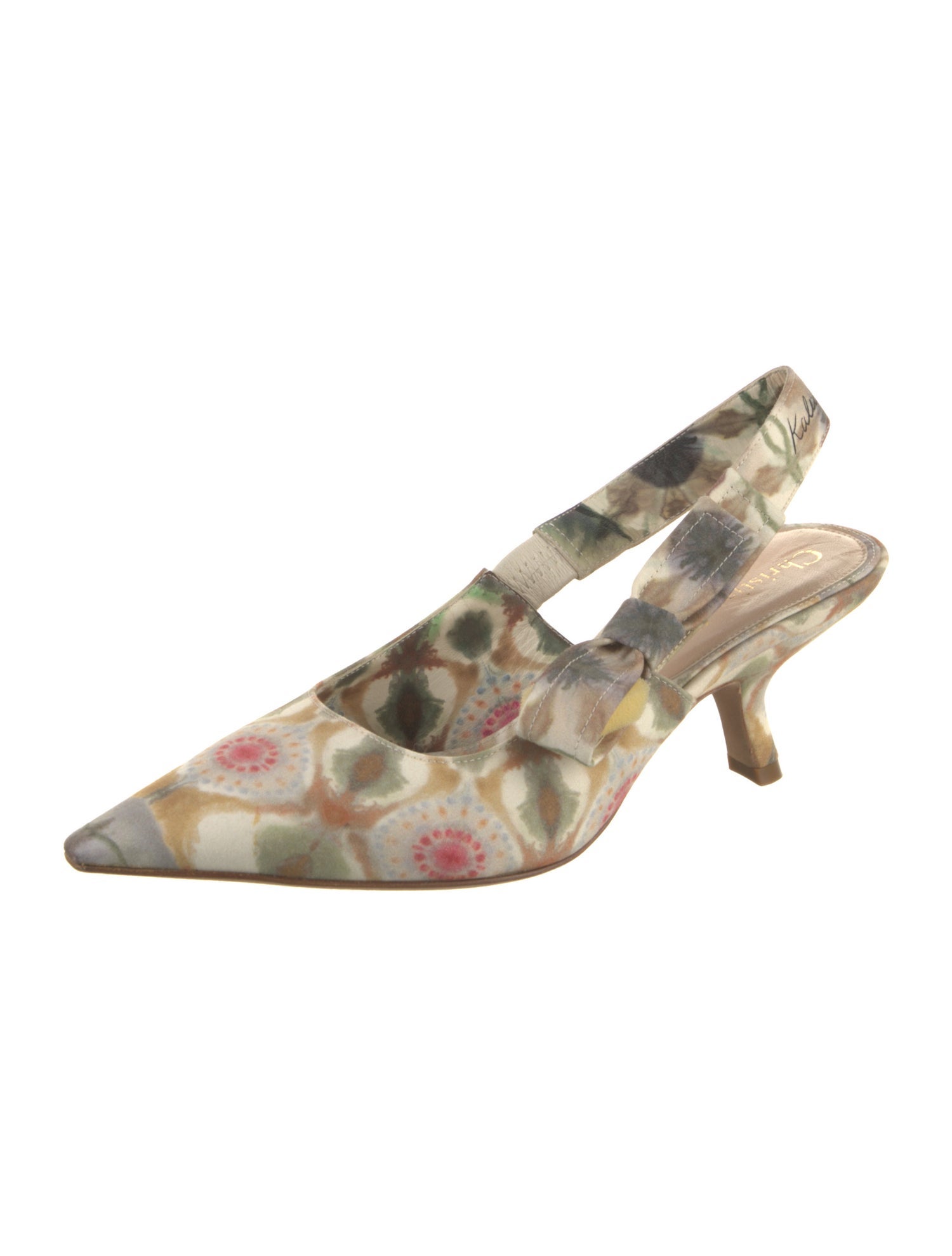 Christian Dior Printed Slingback Pumps