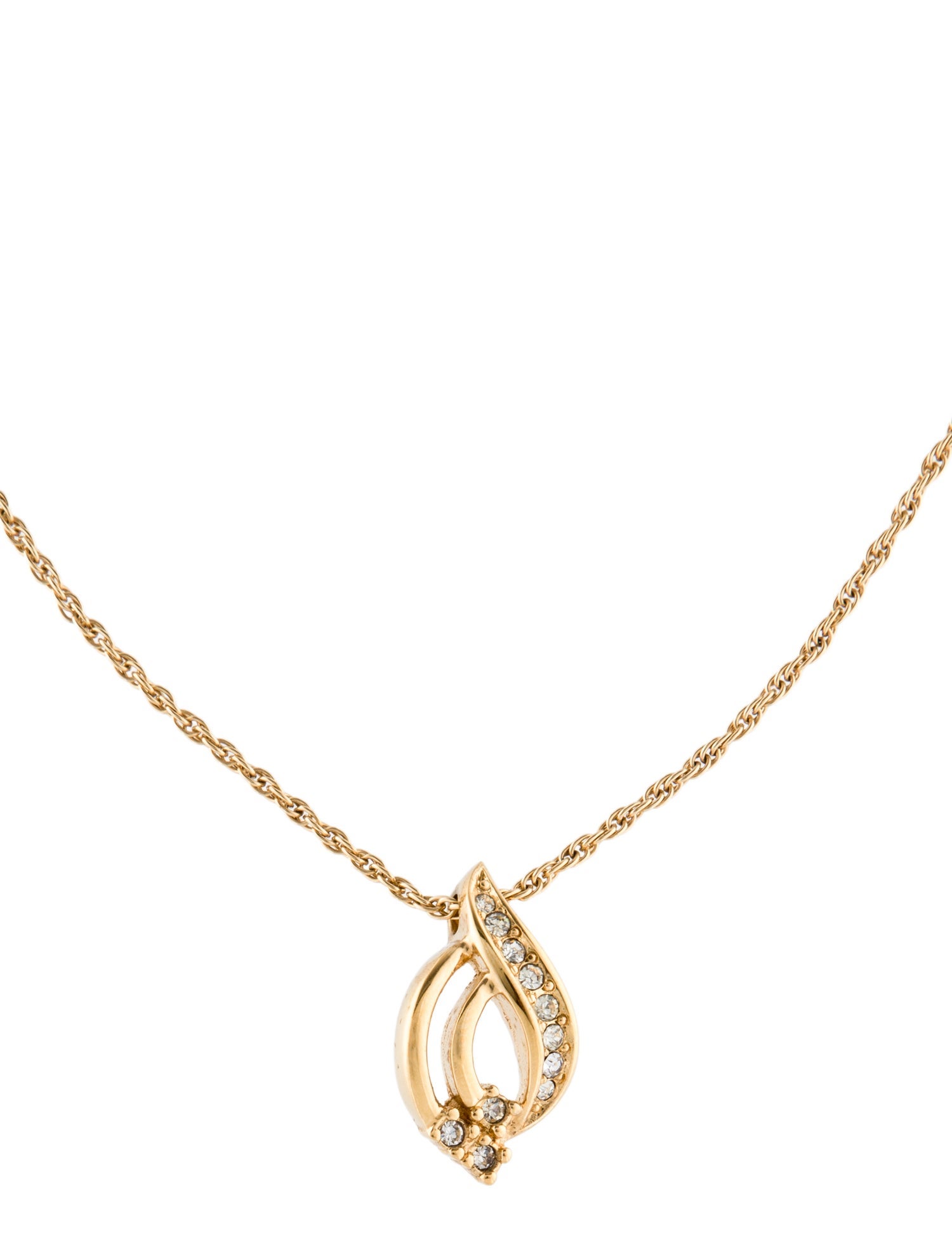 Christian Dior Vintage Crystal Pendant Necklace