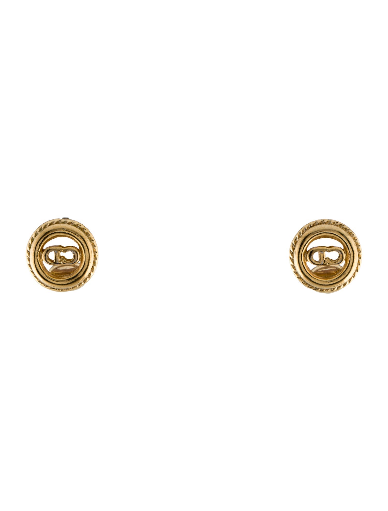Christian Dior Vintage CD Clip-On Earrings