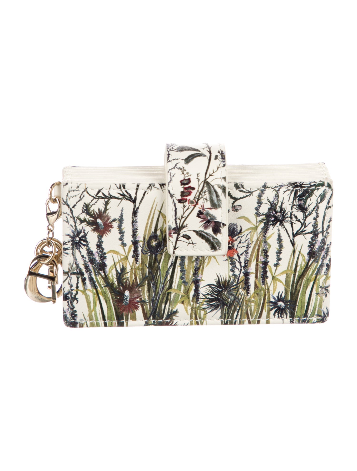 Christian Dior Lady Dior 5 Gusset Card Holder Leather Wallet