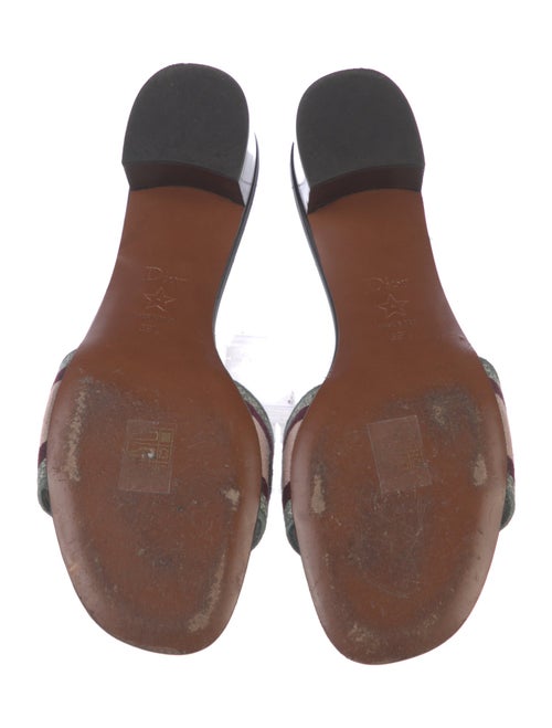 Christian Dior Leather Graphic Print Slides