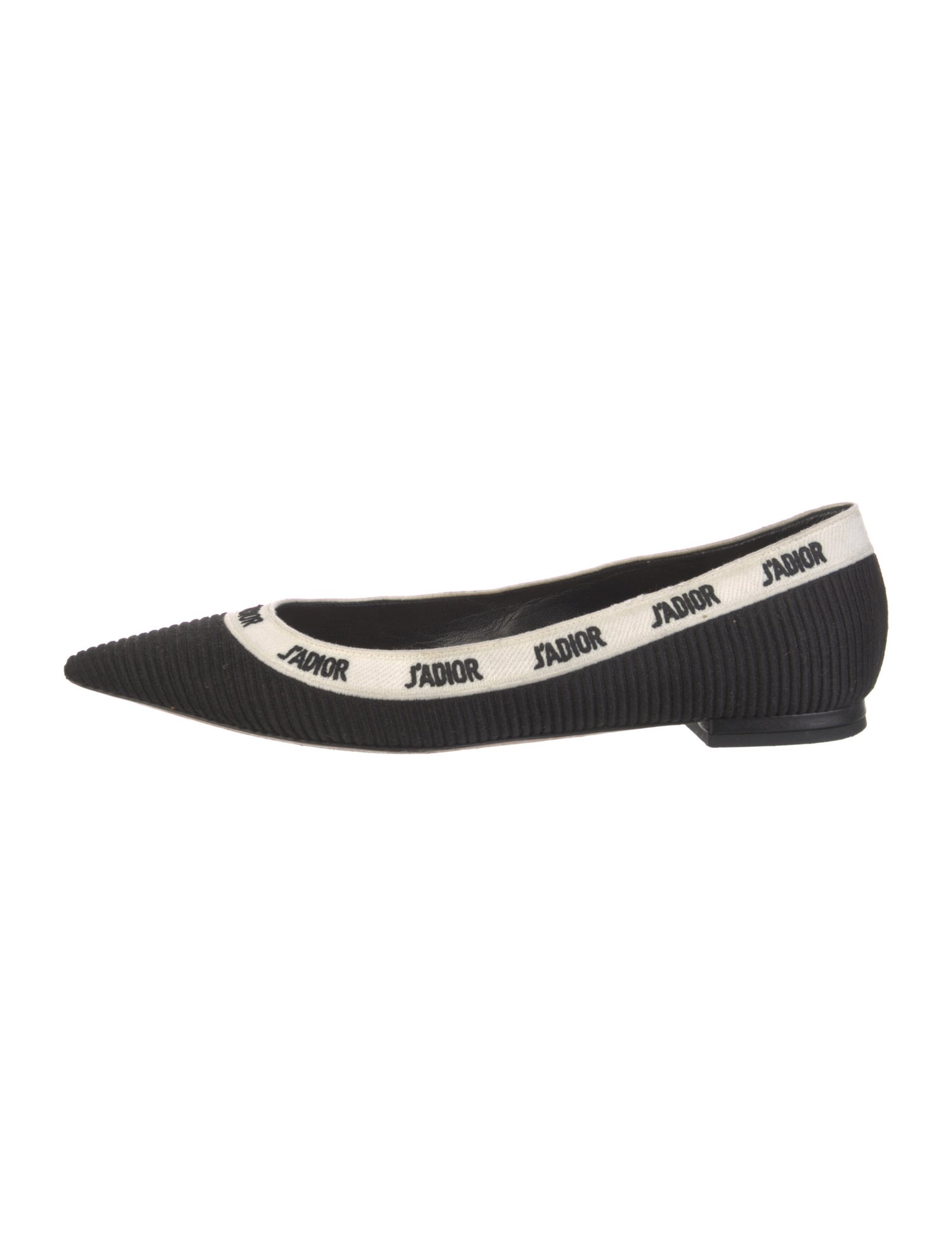 Christian Dior Colorblock Pattern Embroidered Accent Ballet Flats