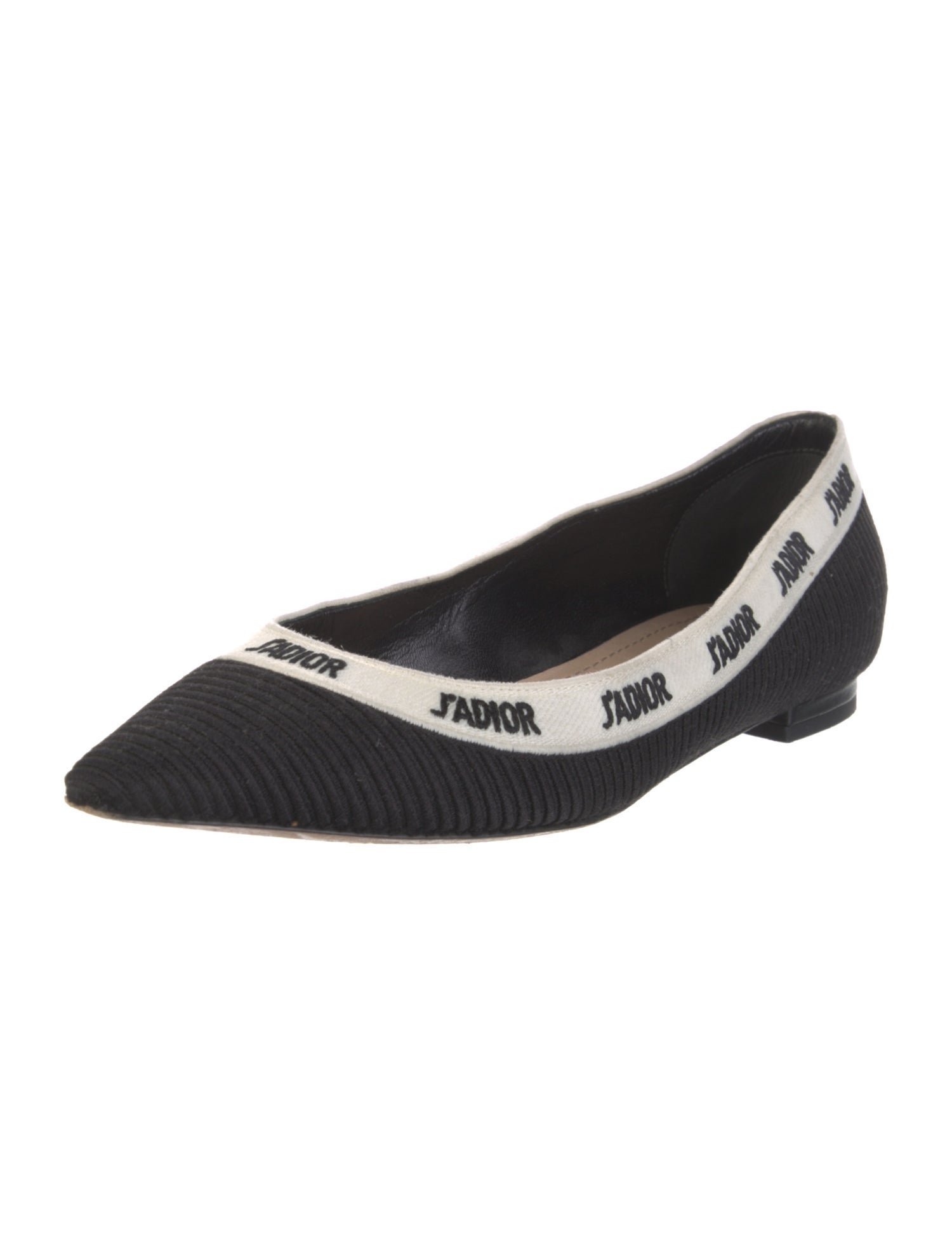 Christian Dior Colorblock Pattern Embroidered Accent Ballet Flats