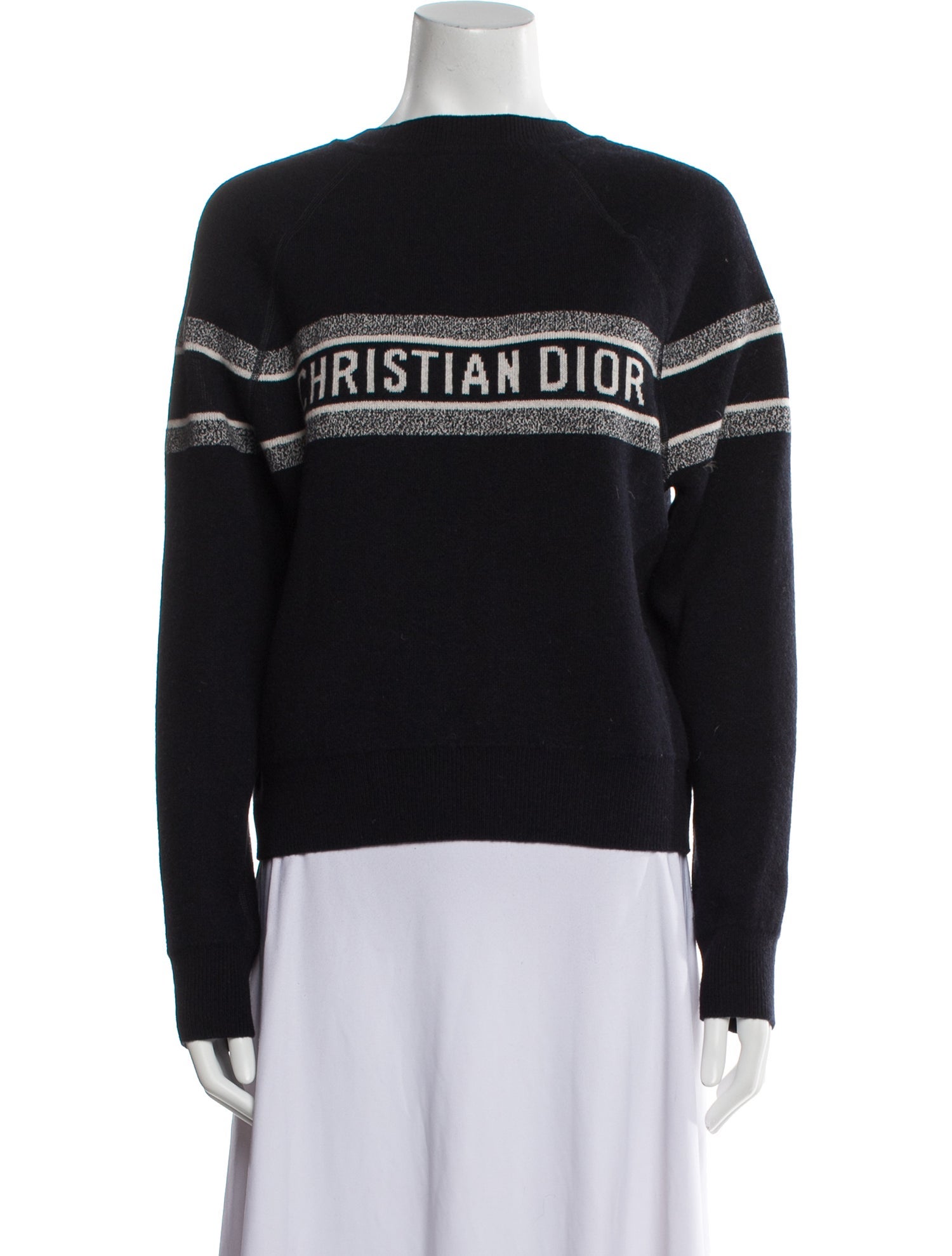 Christian Dior Cashmere Graphic Print Sweater