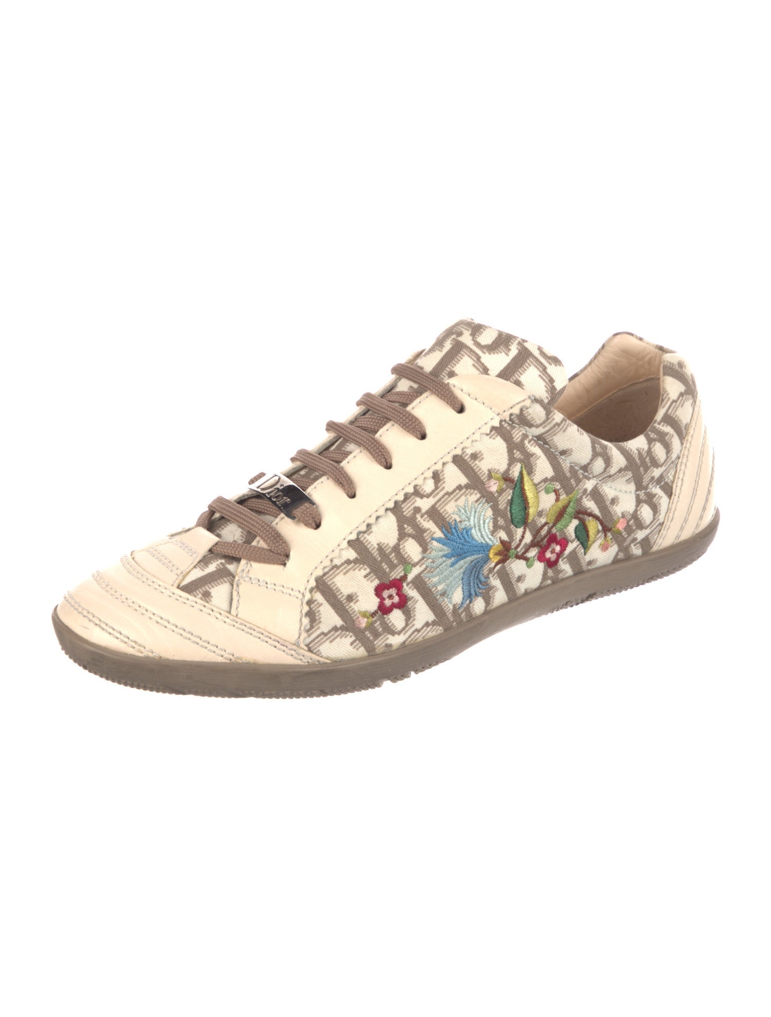 Christian Dior Diorissimo Pattern Leather Sneakers