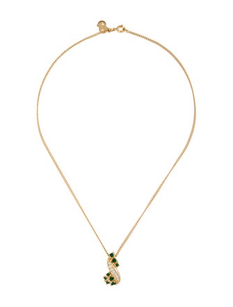 Christian Dior Vintage Crystal Pendant Necklace