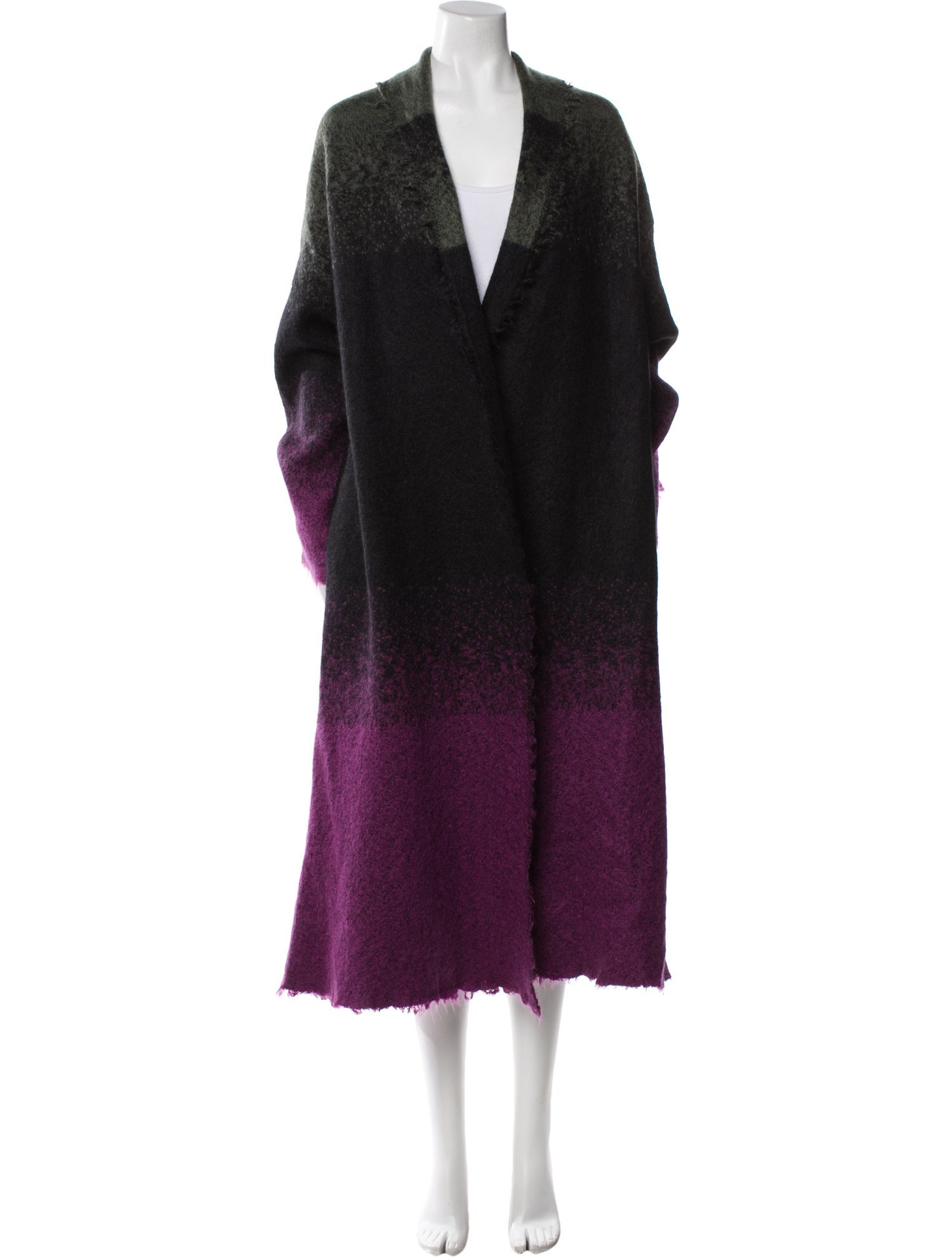 Christian Dior Alpaca Colorblock Pattern Coat