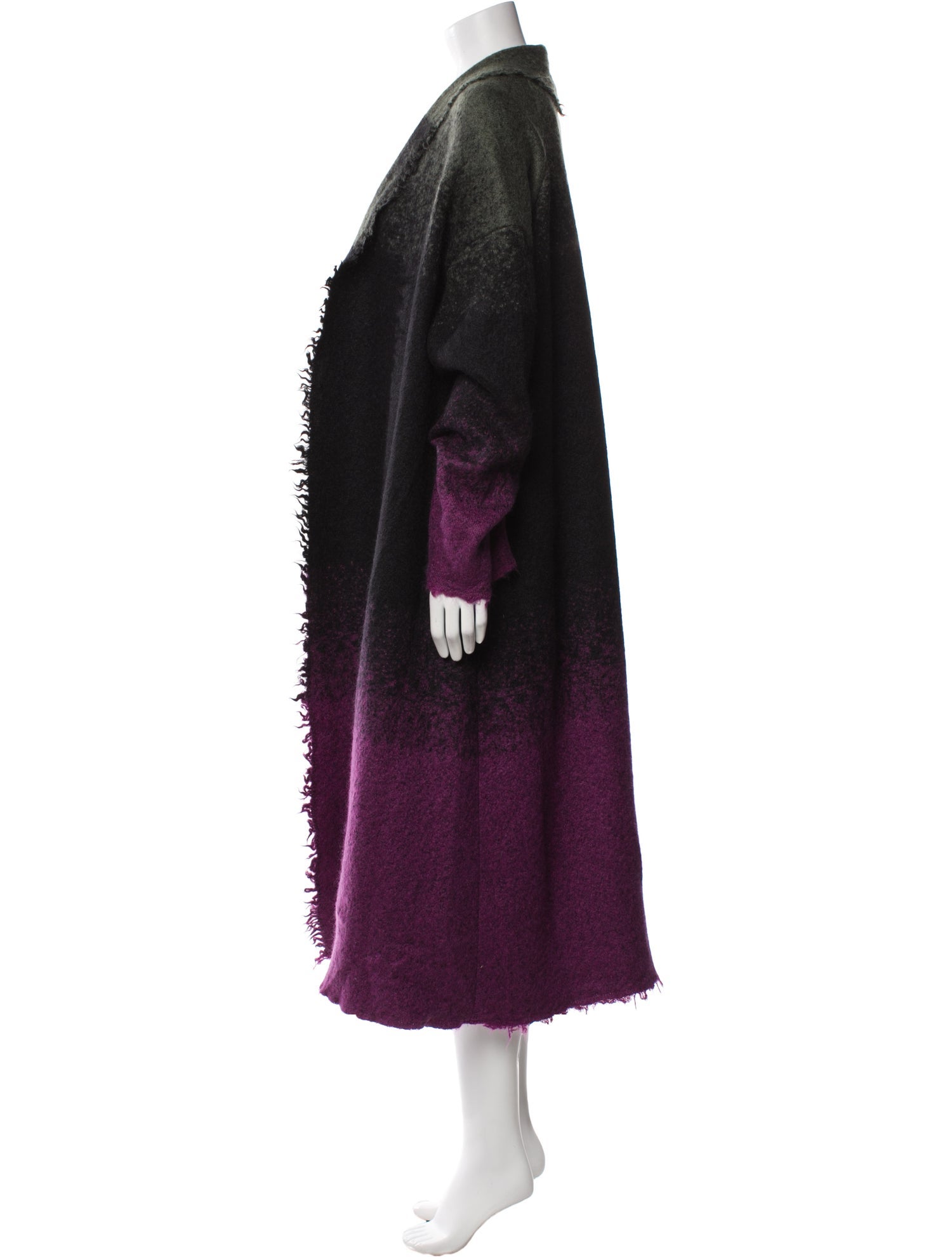 Christian Dior Alpaca Colorblock Pattern Coat