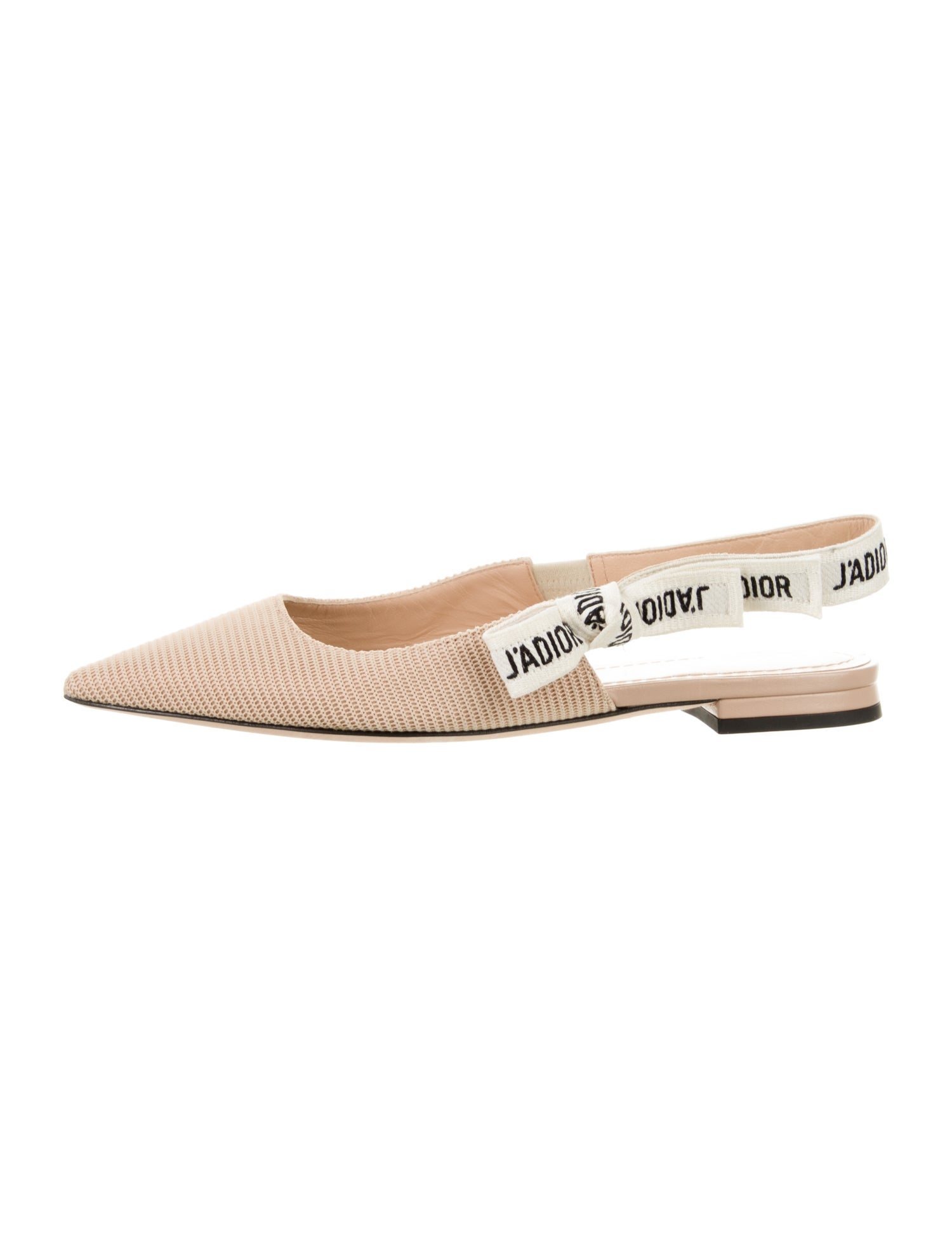 Christian Dior Printed Bow Accents Slingback Flats