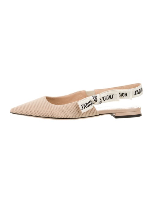 Christian Dior Printed Bow Accents Slingback Flats