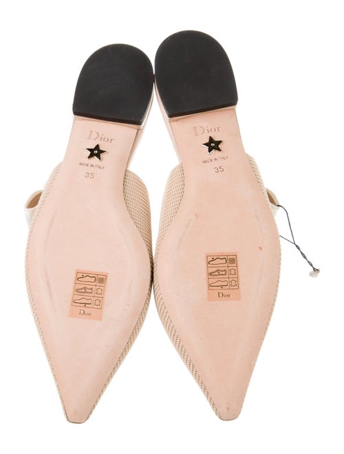 Christian Dior Printed Bow Accents Slingback Flats
