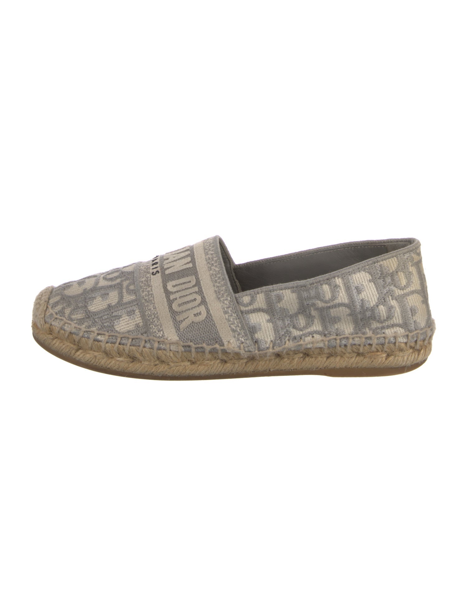 Christian Dior Oblique Jacquard Embroidered Accent Espadrilles