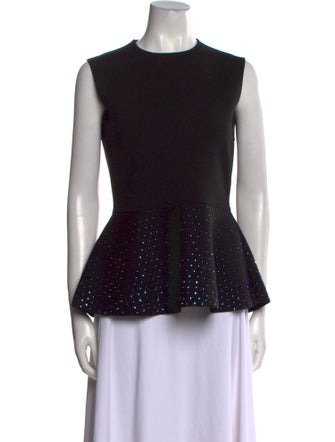 Christian Dior Wool Polka Dot Print Blouse