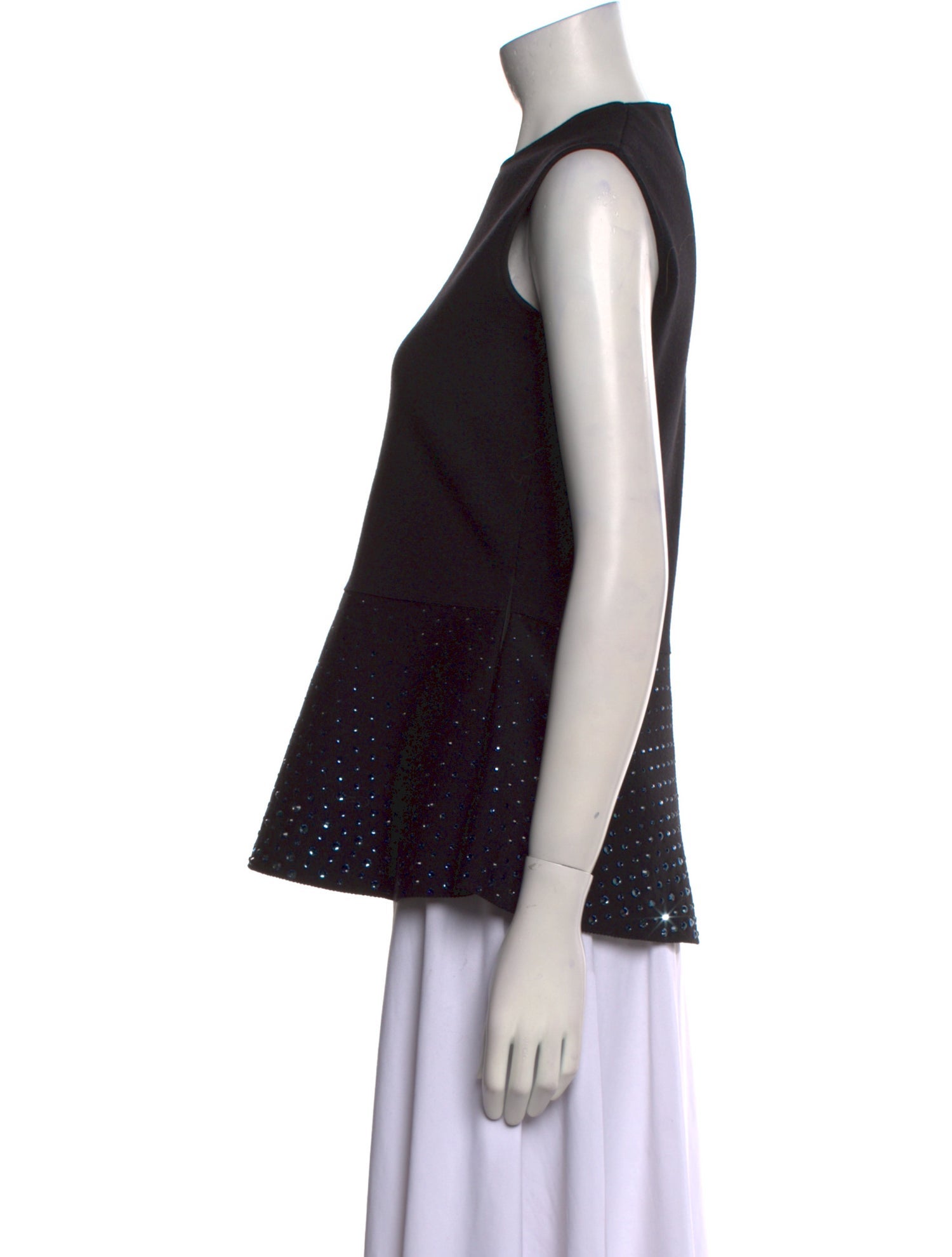 Christian Dior Wool Polka Dot Print Blouse