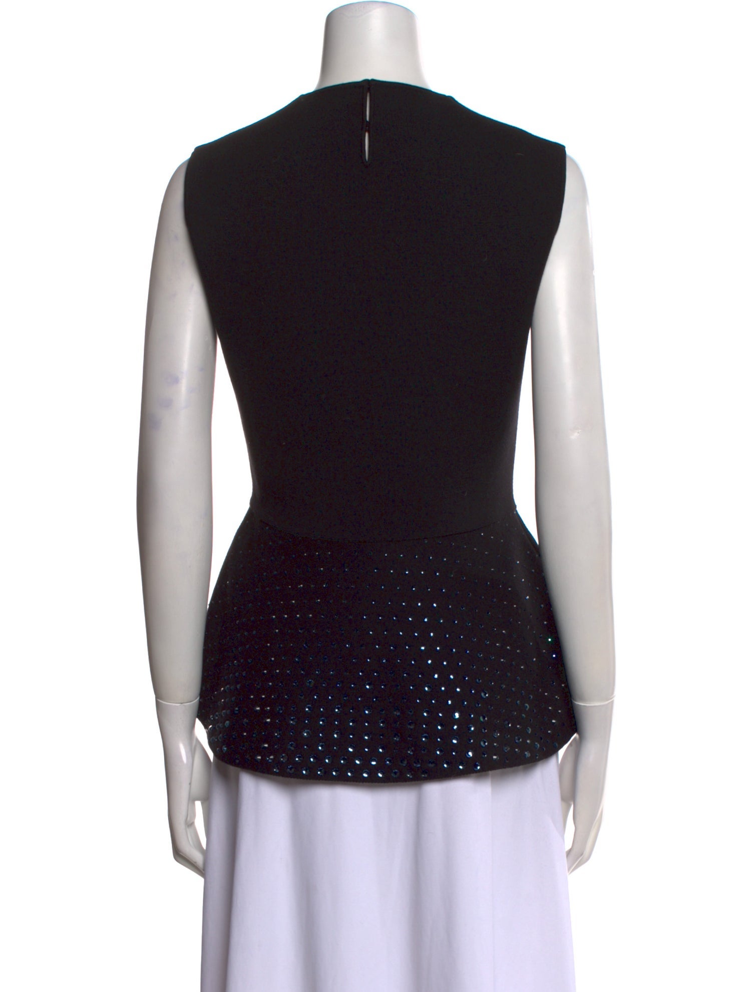 Christian Dior Wool Polka Dot Print Blouse