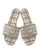 Christian Dior Graphic Print Embroidered Accent Slides