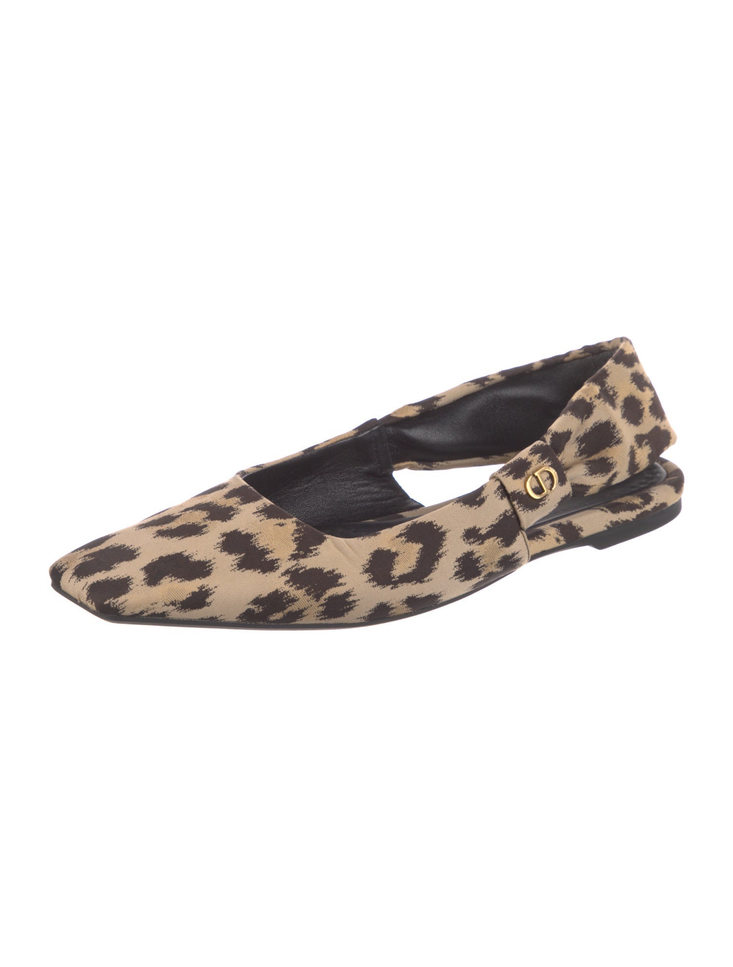 Christian Dior 2021 Animal Print Slingback Flats