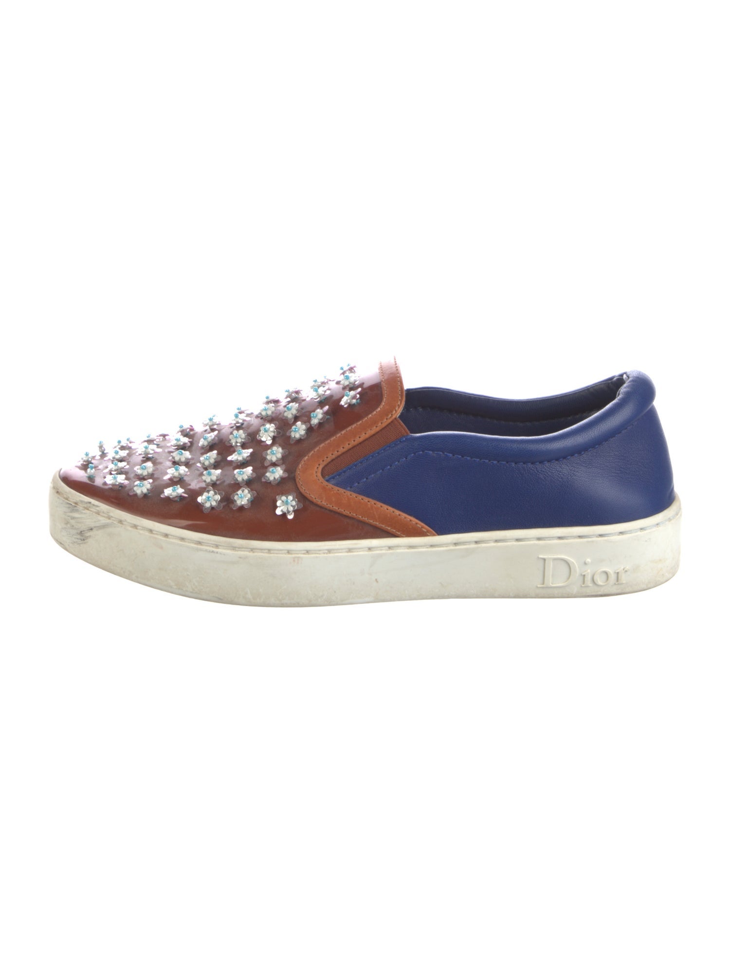 Christian Dior Leather Printed Sneakers