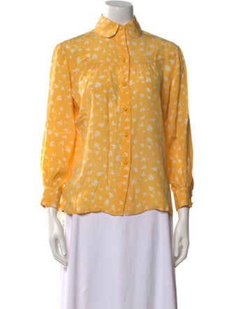 Christian Dior Butterfly Printed Button-Up Top