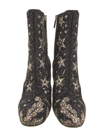 Christian Dior Glitter Glitter Accents Boots
