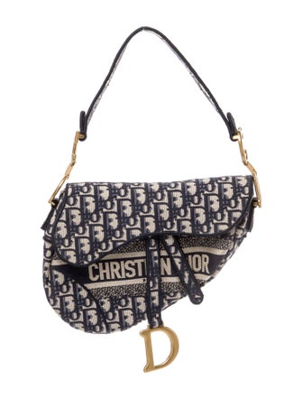 Christian Dior Oblique Jacquard Saddle Mini