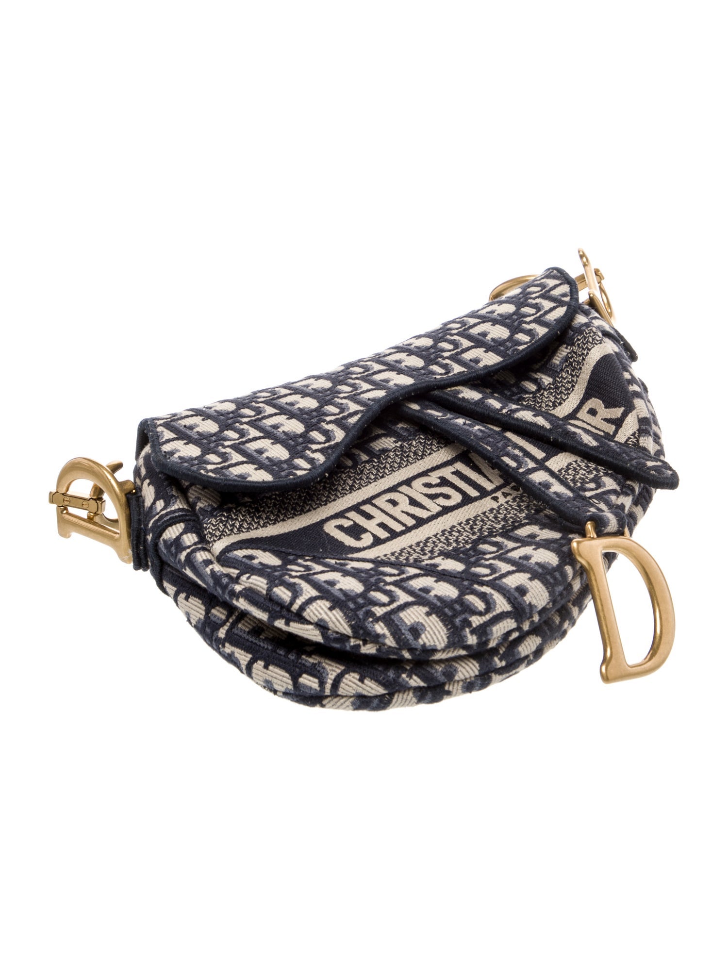 Christian Dior Oblique Jacquard Saddle Mini