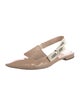 Christian Dior Patent Leather Graphic Print Slingback Flats