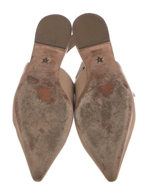 Christian Dior Patent Leather Graphic Print Slingback Flats