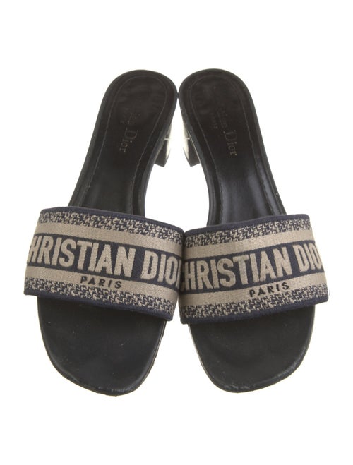 Christian Dior Canvas Printed Slides