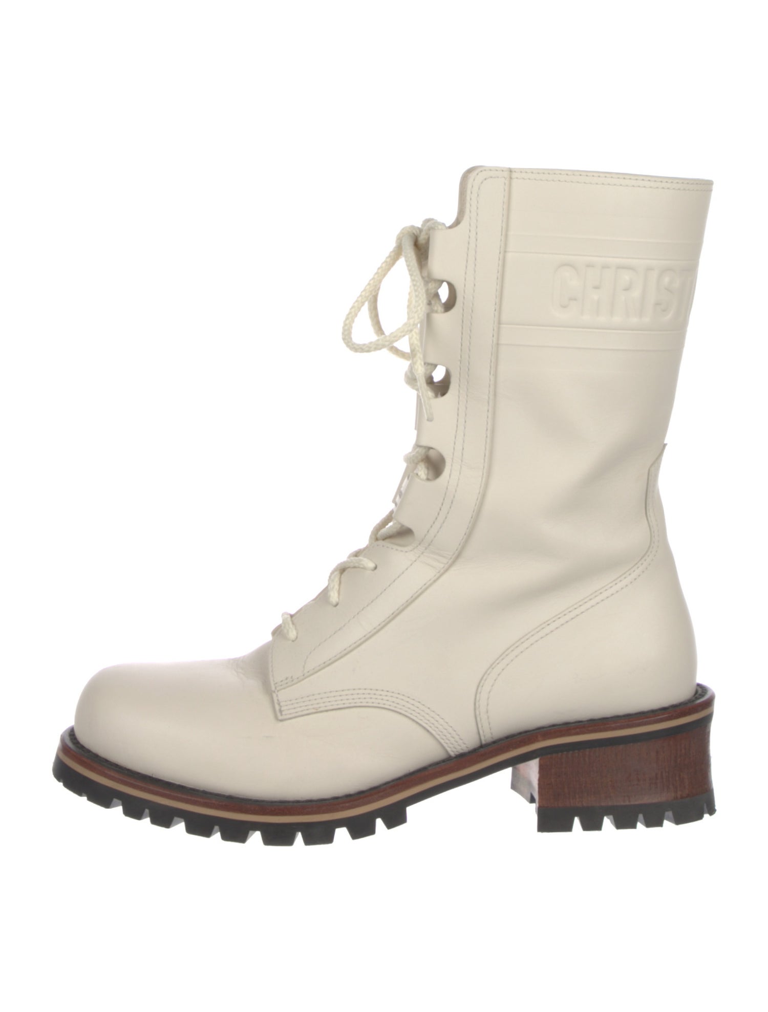 Christian Dior Leather Combat Boots