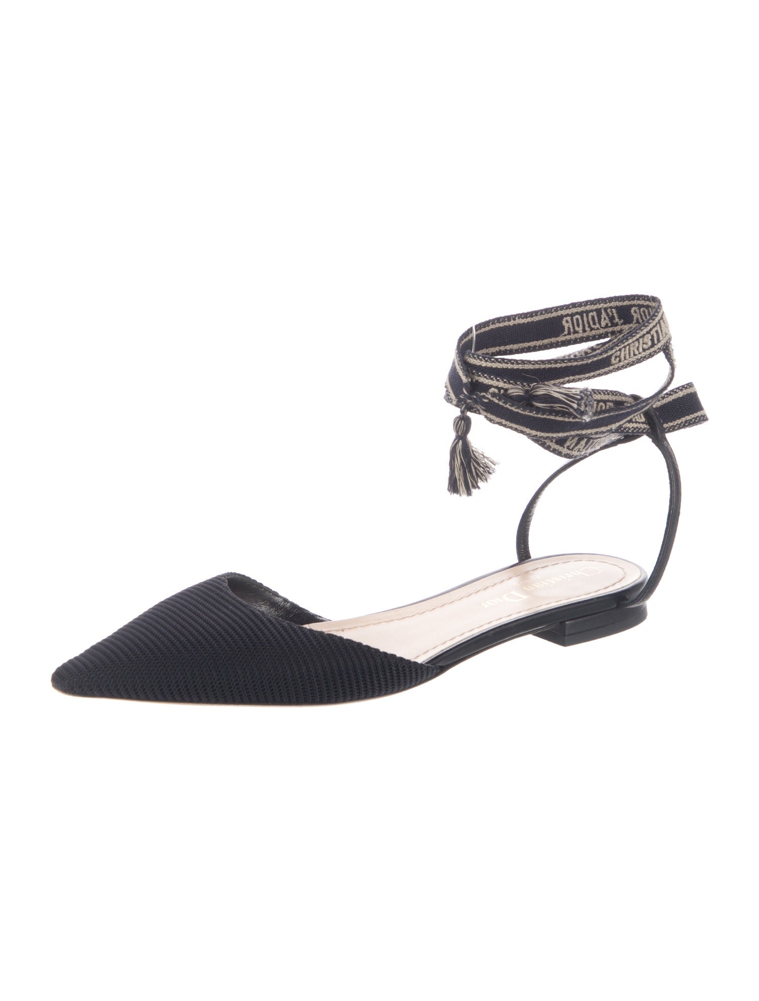 Christian Dior J'ADIOR Tassel Accents Slingback Flats