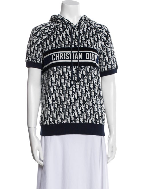 Christian Dior Graphic Print Mock Neck Sweatshirt