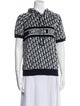 Christian Dior Graphic Print Mock Neck Sweatshirt