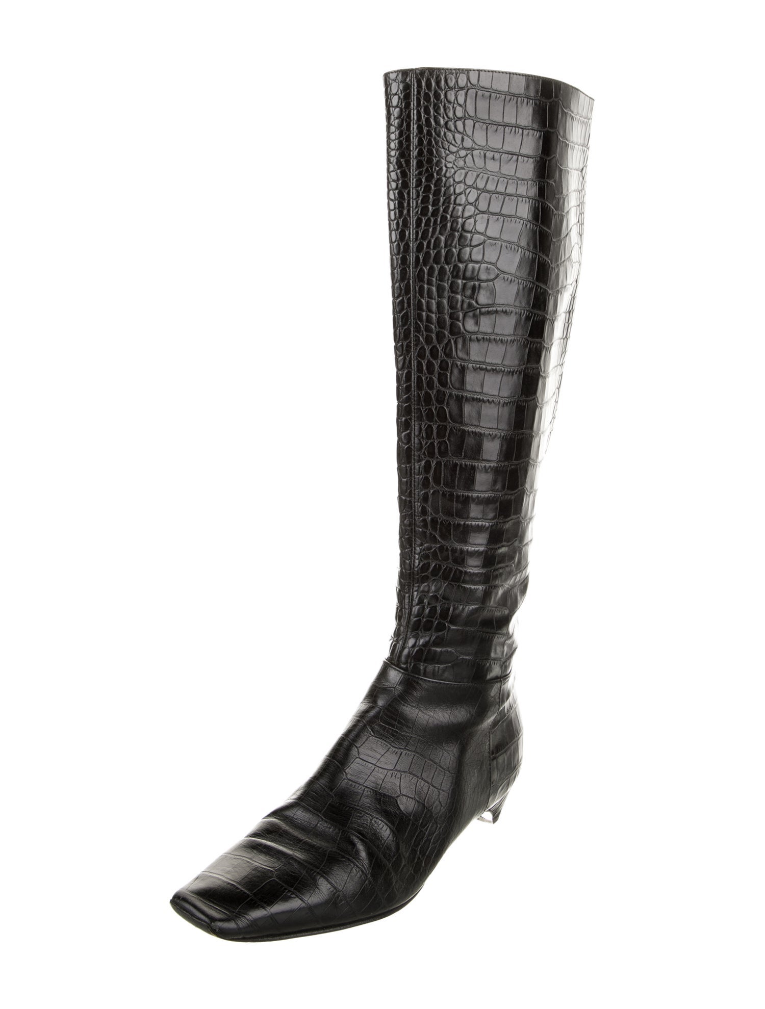 Christian Dior Leather Animal Print Boots