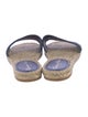 Christian Dior Canvas Embroidered Accent Espadrilles