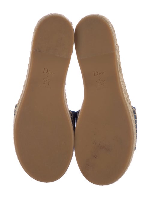 Christian Dior Canvas Embroidered Accent Espadrilles