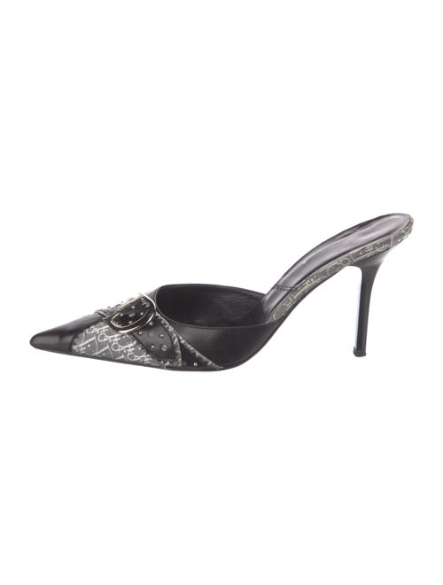 Christian Dior Diorissimo Pattern Leather Mules