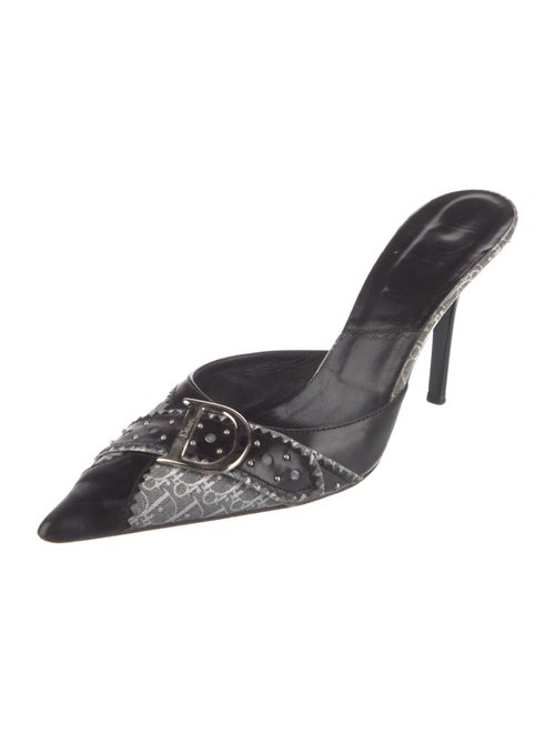 Christian Dior Diorissimo Pattern Leather Mules