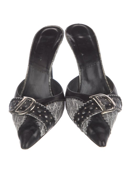 Christian Dior Diorissimo Pattern Leather Mules