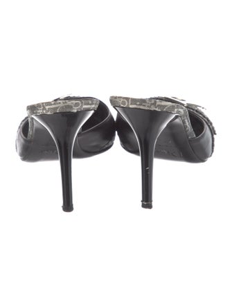Christian Dior Diorissimo Pattern Leather Mules