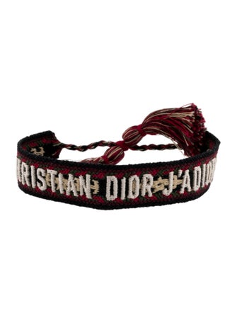 Christian Dior J'Adior Thread Woven Friendship Bangle Bracelet