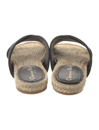 Christian Dior Canvas Embroidered Accent Espadrilles
