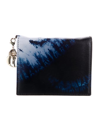 Christian Dior Leather Tweed Pattern Bifold Wallet