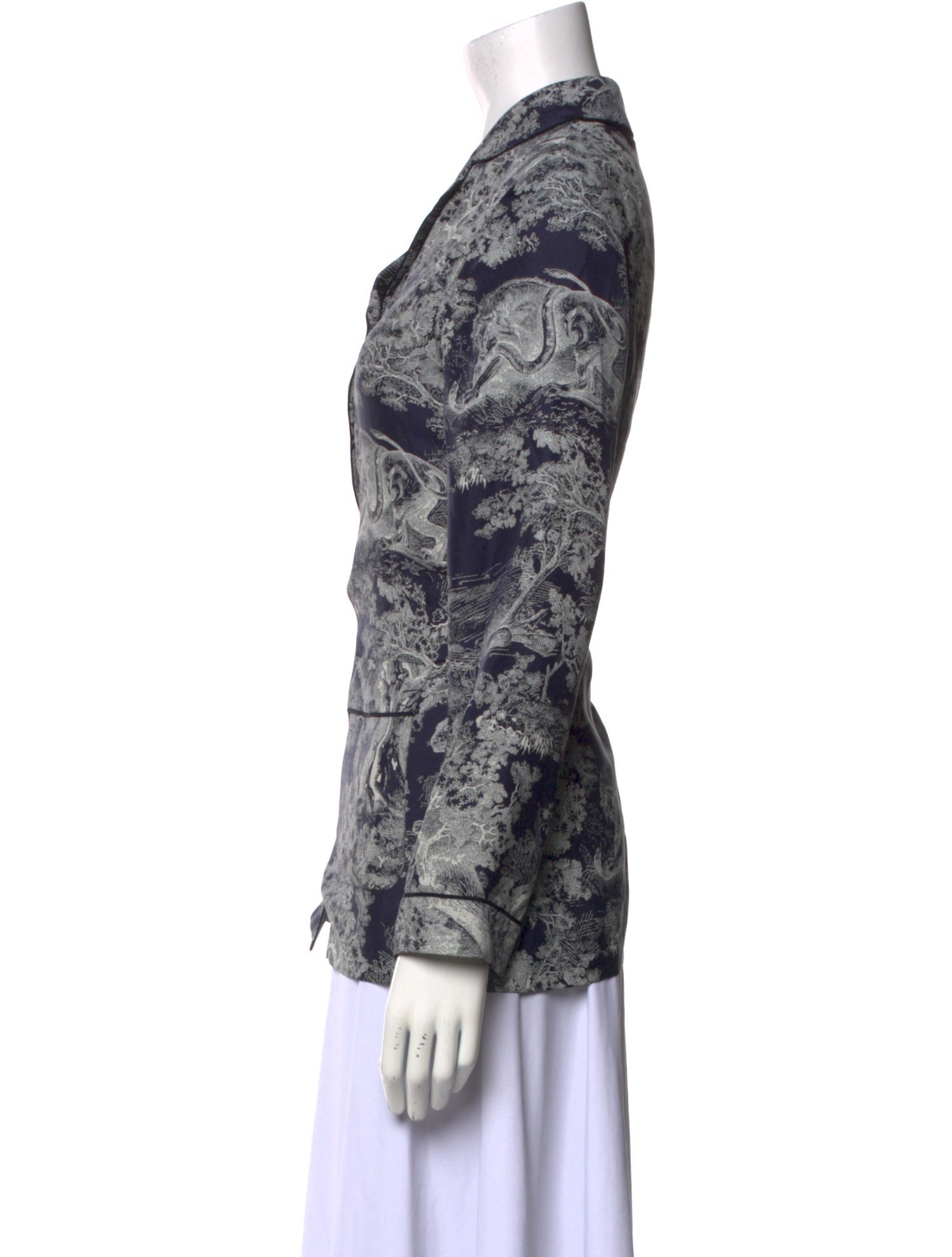 Christian Dior 2021 Silk Button-Up Top